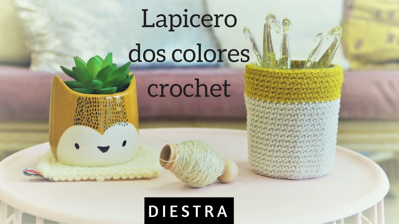 LAPICERO CROCHET DOS COLORES | DIESTRA | CHIC DIY