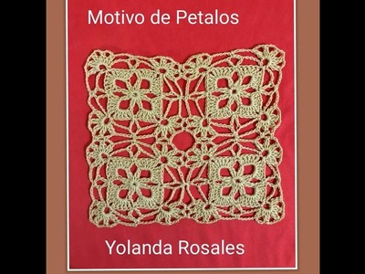 MOTIVO A CROCHET DE PETALOS PARA TEJER MANTEL ,, CENTRO DE MESA CHALECOS  BLUSAS