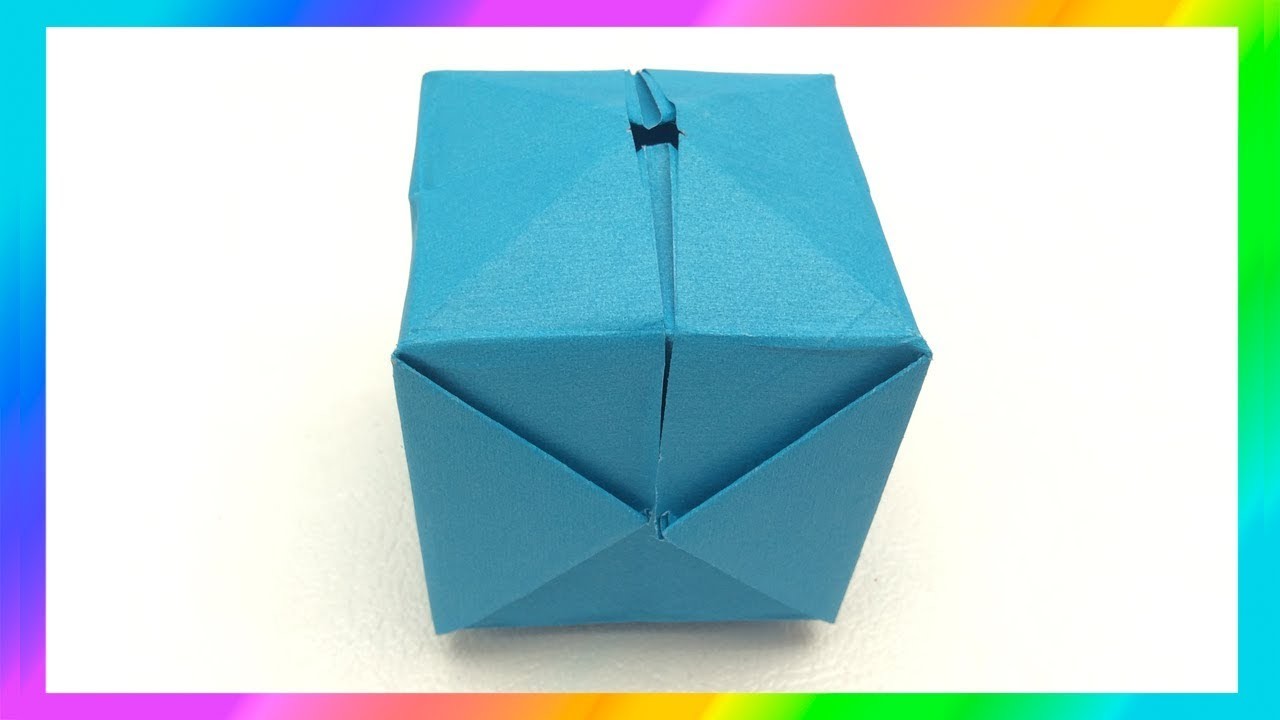 Origami ★Cubo inflable★ Figuras de Papel★ Manualidades de papel★ Paper Figures ★ Paper Crafts
