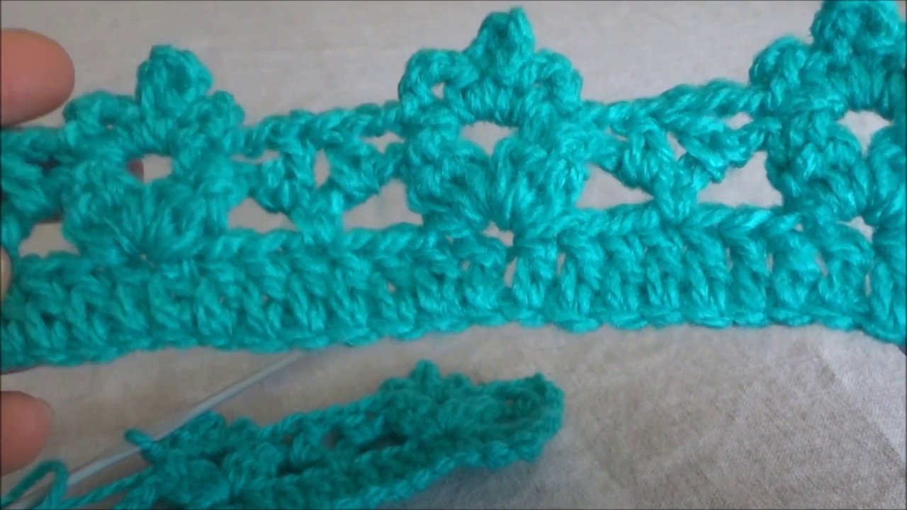 Puntilla a crochet para poner en colchas, sábanas, manteles, fundas, etc.
