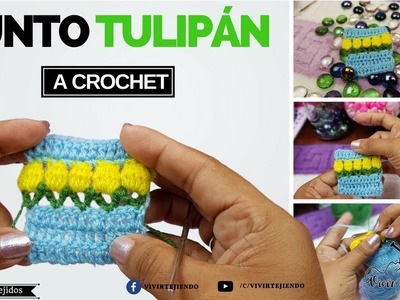 Punto Tulipán a Crochet - Curso online de Crochet - Vivirtejiendo Perú