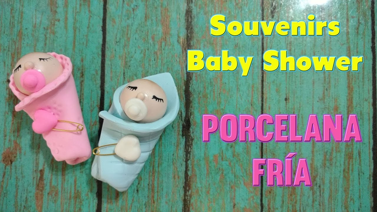 RECUERDOS BABY SHOWER Porcelana Fria - DISTINTIVOS - IDEAS BABY SHOWER