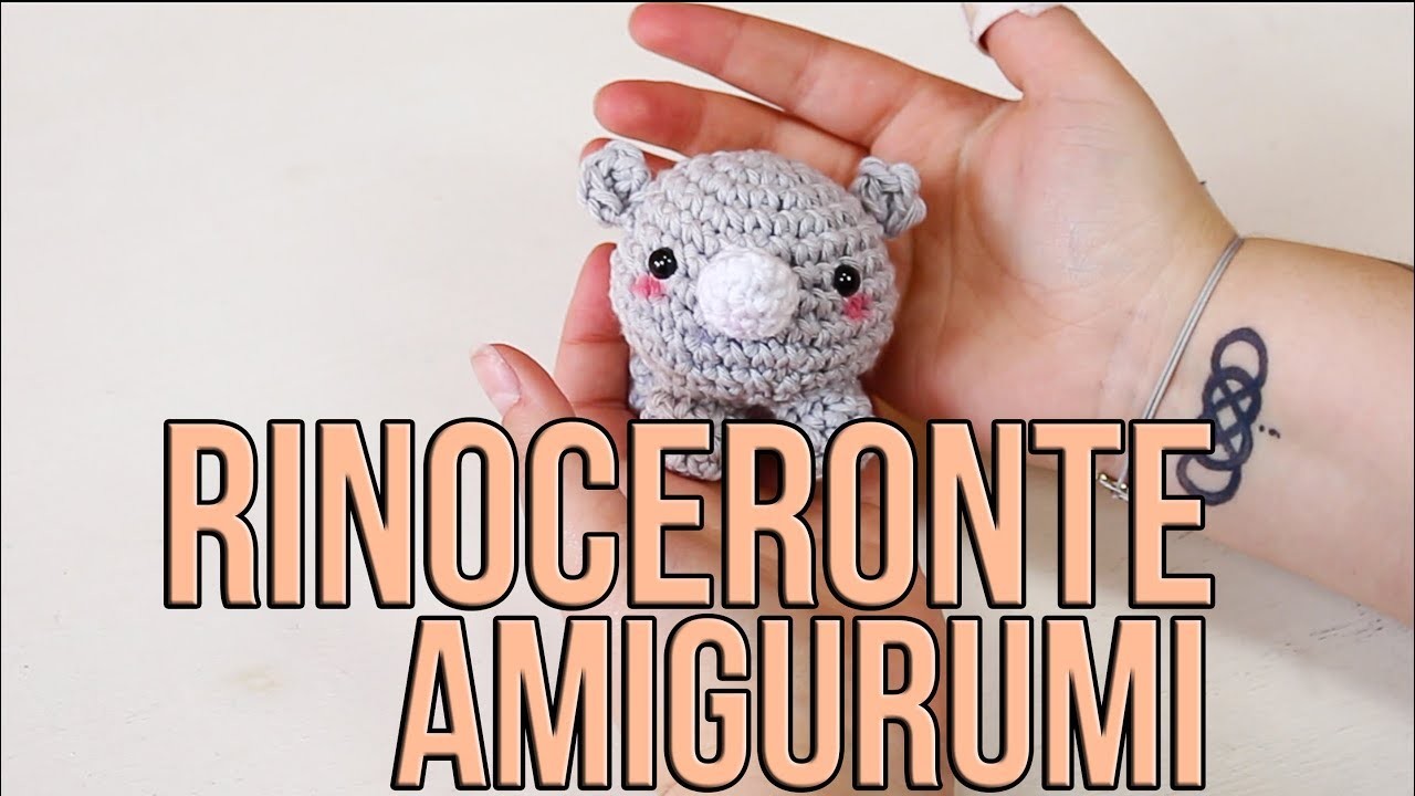 Rinoceronte amigurumi tutorial - Crochet rhino DIY - Ganchillo hasta la luna