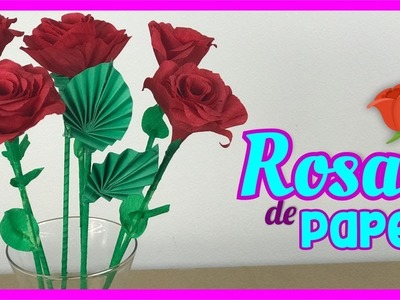 ROSAS DE PAPEL FÁCILES DE HACER | Ramo de Rosas de Papel | CREATIVA OFFICIAL????️????❤️