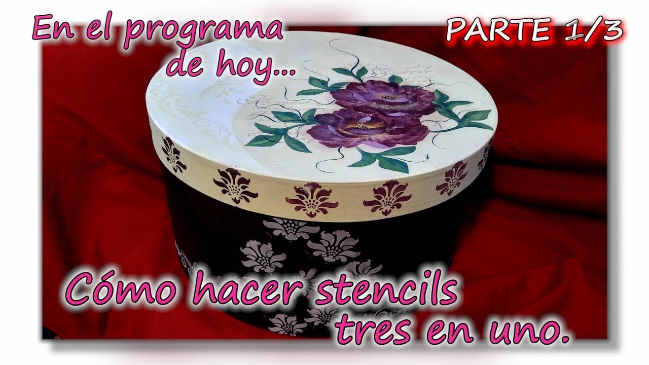 SOMBRERERA DECORADA CON STENCILS. Parte 1-3