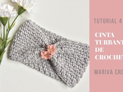 Tutorial 4 - Cómo tejer un turbante diadema con punto crochet