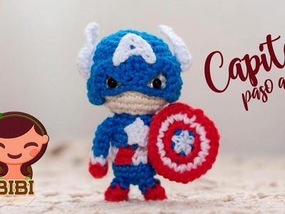 Amigurumi | como hacer a Capitan America en crochet | Bibi Crochet