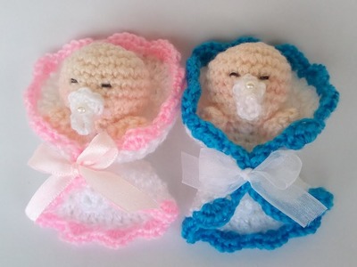 Bebè Amigurumi Bomboniera Tutorial Uncinetto - Muñeca Crochet - Doll Crochet