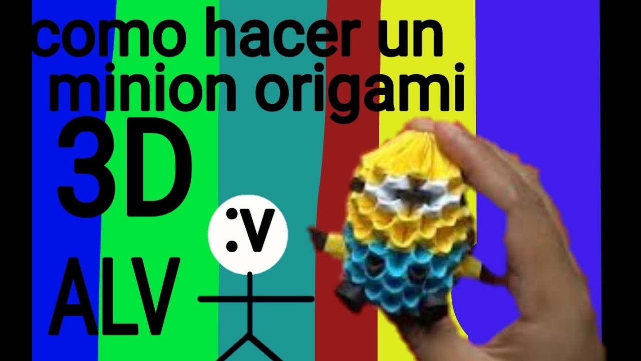 Como hacer un miniom de origami 3D con |Mini sgt