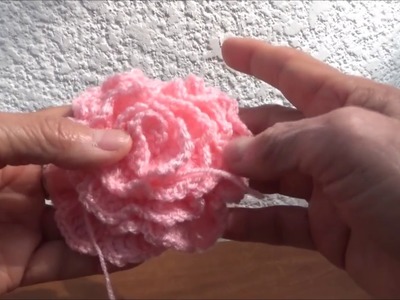 Como hacer una Rosa de muchos pétalos a crochet