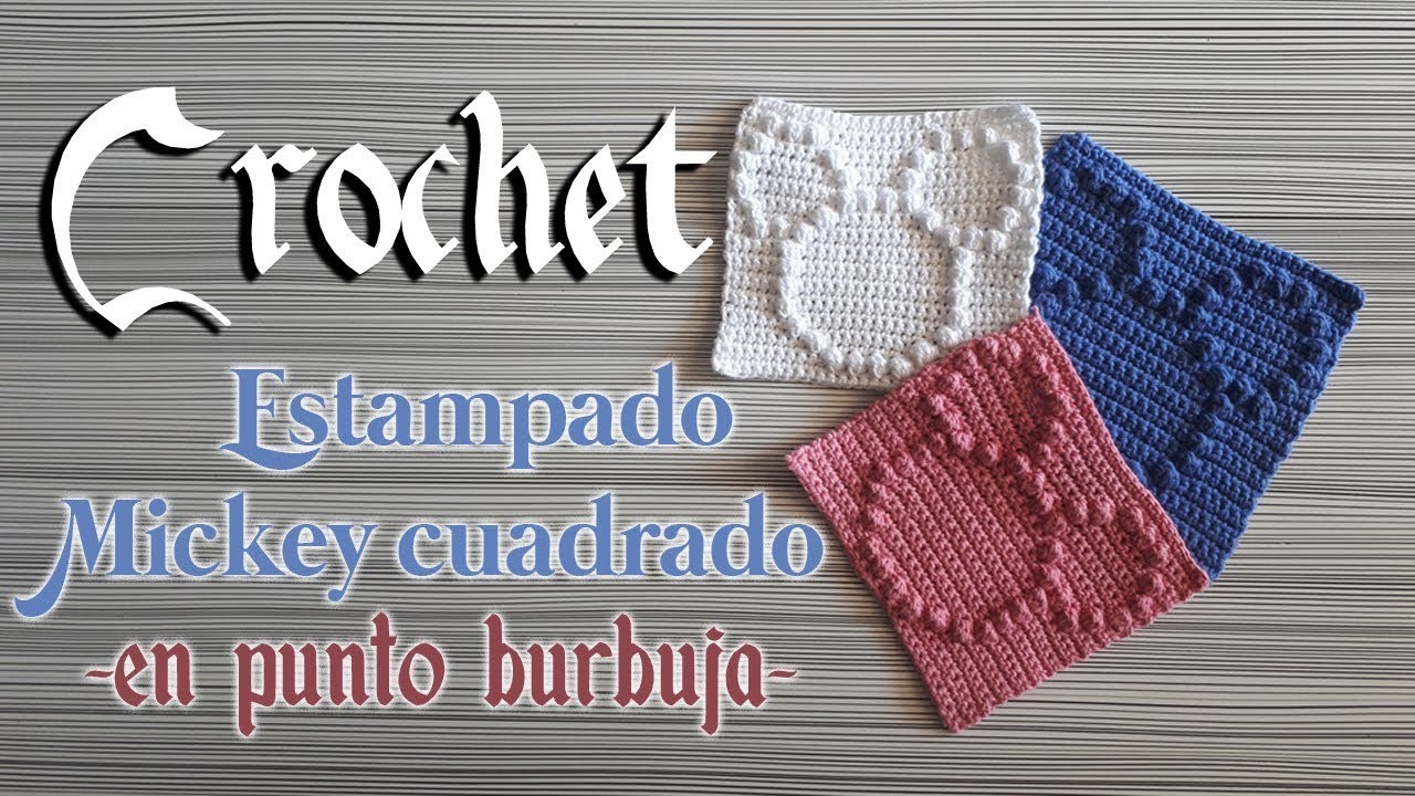 ???? Crochet MICKEY MOUSE GRANNY Tutorial con PUNTO PUFF