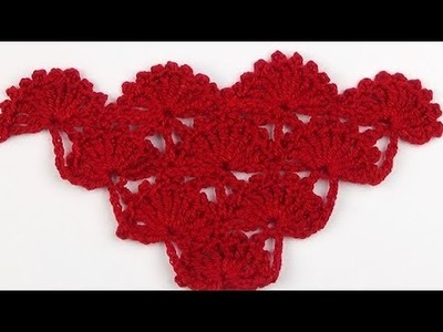 Crochet: Punto Abanico en V # 24