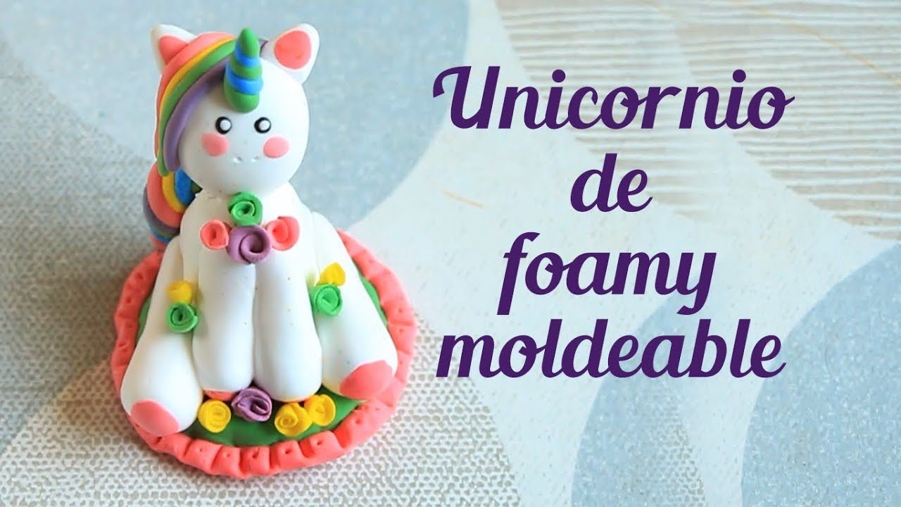 DIY Como hacer un unicornio de Foamy moldeable