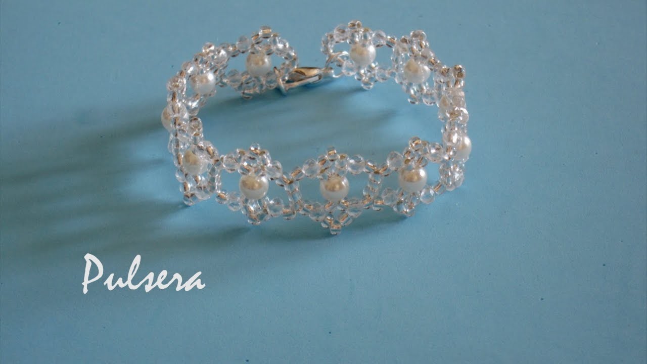 DIY - Pulsera de cristales y perlas DIY - Crystal and pearl bracelet