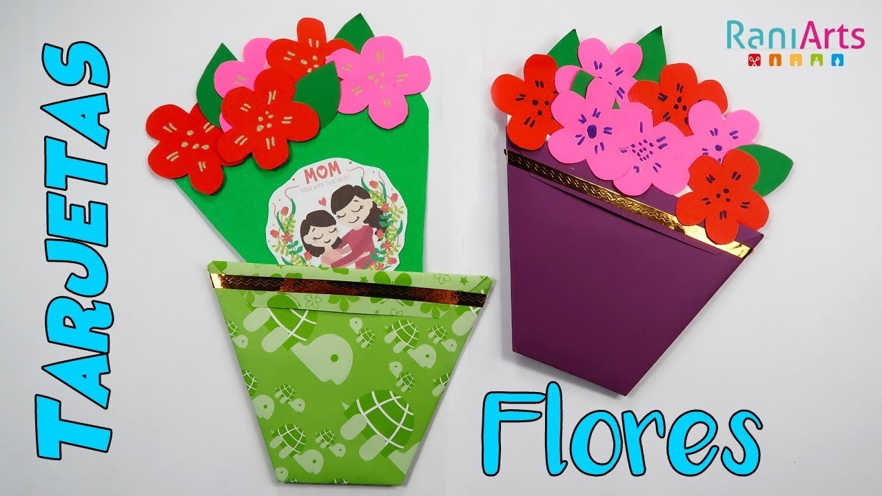 Diy - Tarjeta para mamá (o cualquier ocasión) - FÁCIL - Easy flower Card