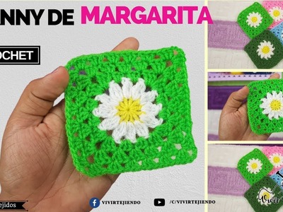 Granny de Flor de Margarita a crochet | Curso de tejidos a crochet online 2018