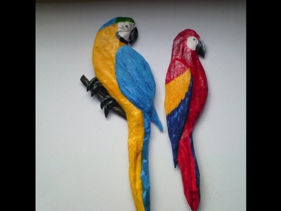 Guacamayas hechas de papel  Wall hanging Bird || Quick & Easy Bird Wall Hanging