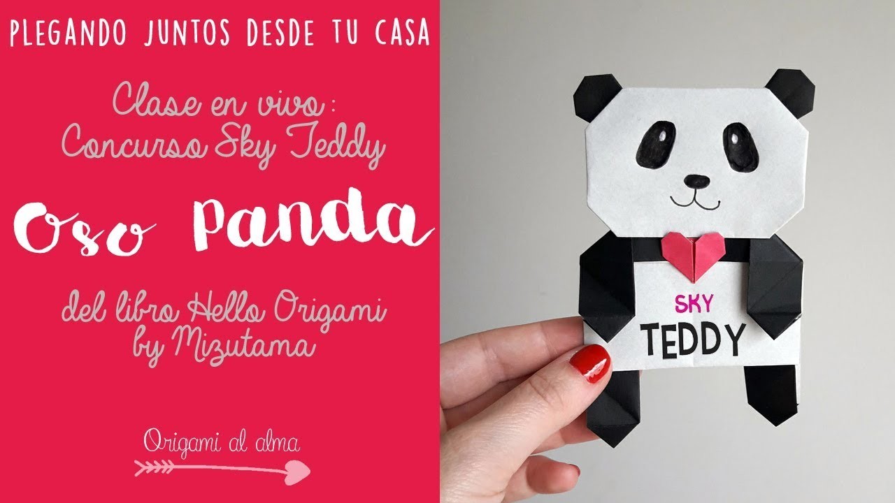 Panda concurso Sky Teddy - Origami paso a paso