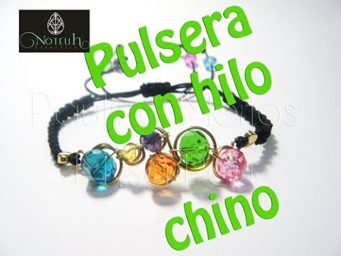 Pulsera con hilo chino y alambre