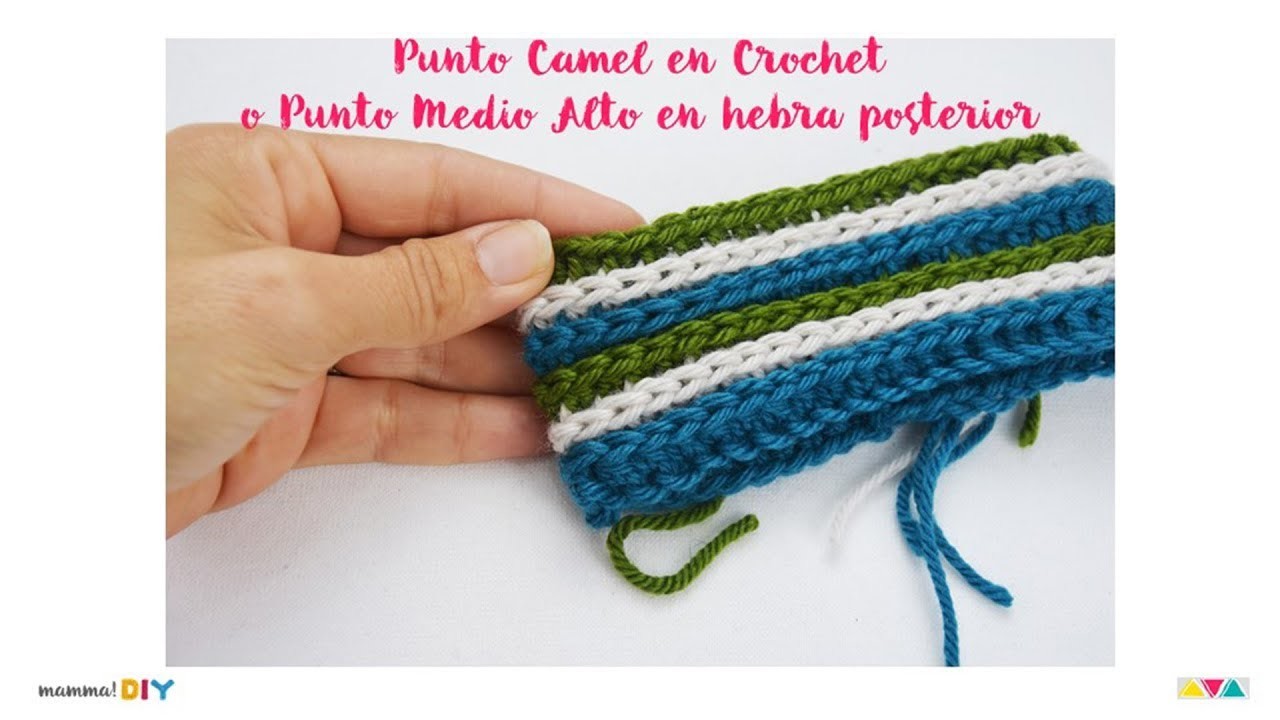 Punto Camel en Crochet - Camel Crochet Stitch by Mamma DO IT YOURSELF   Punto Fantasía Nº4