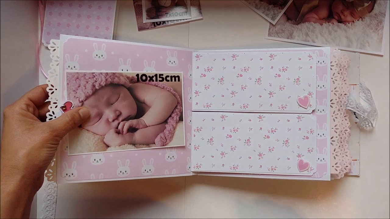 Scrapbook Album de Fotos bebe 12 meses niña
