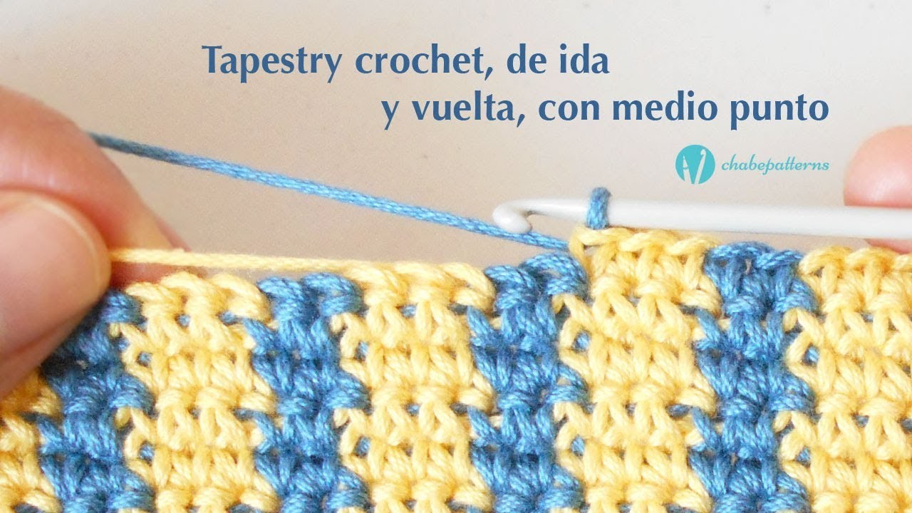 Tapestry Crochet, de Ida y Vuelta, con Medio Punto