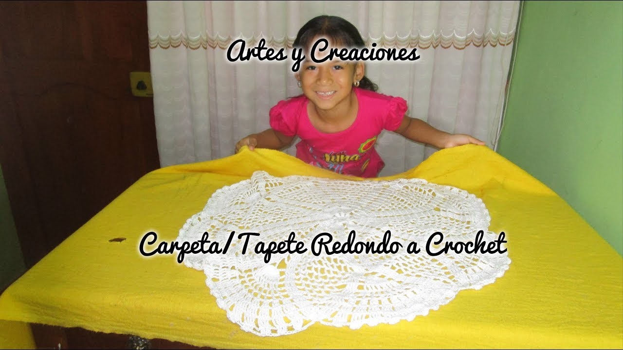 TAPETE REDONDO TEJIDO A CROCHET