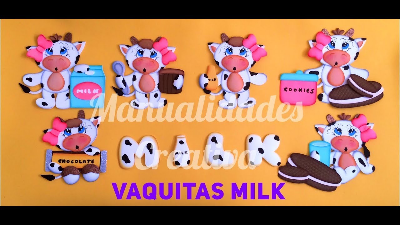 Vaquitas Milk paso a paso - Craft DIY manualidad en foamy.goma eva.microporoso