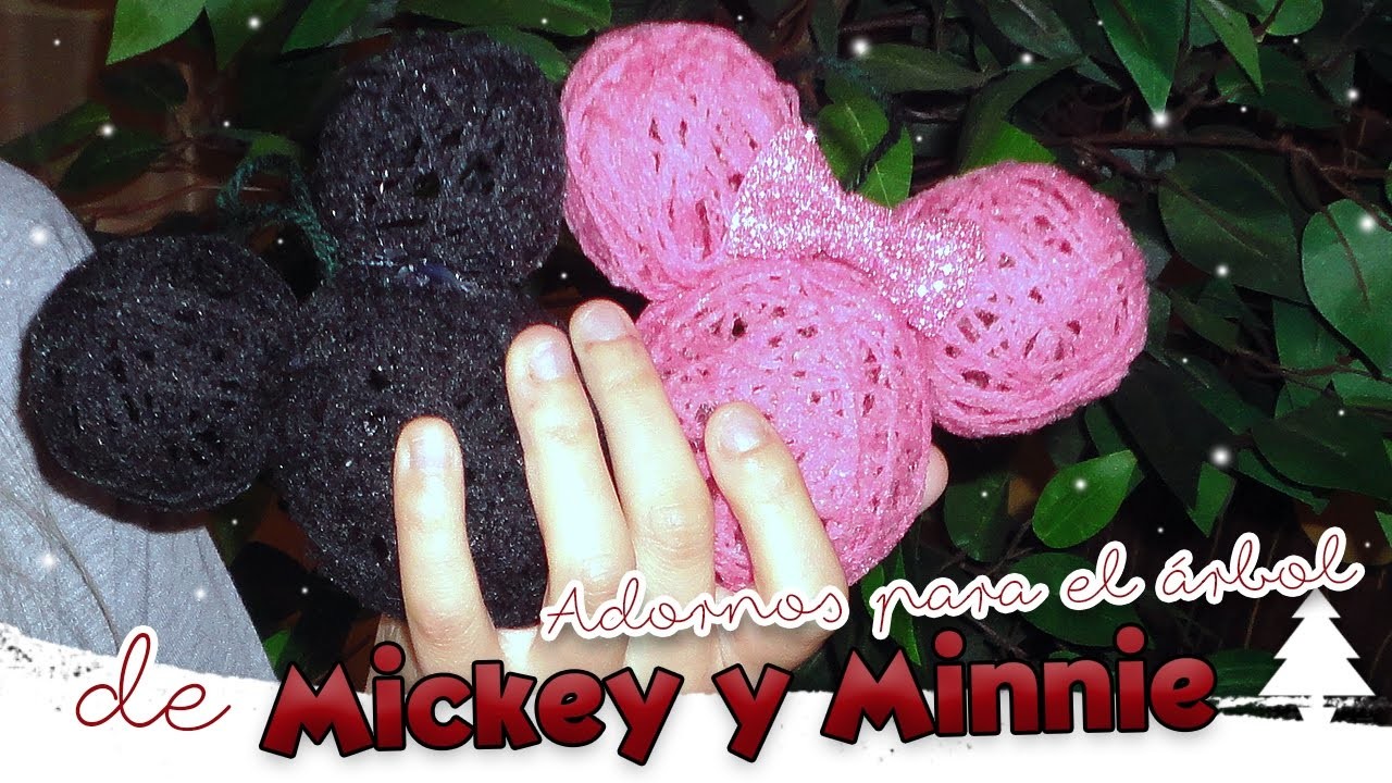 Bolas de Mickey y Minnie para el árbol de Navidad | MANUALIDAD NAVIDEÑA