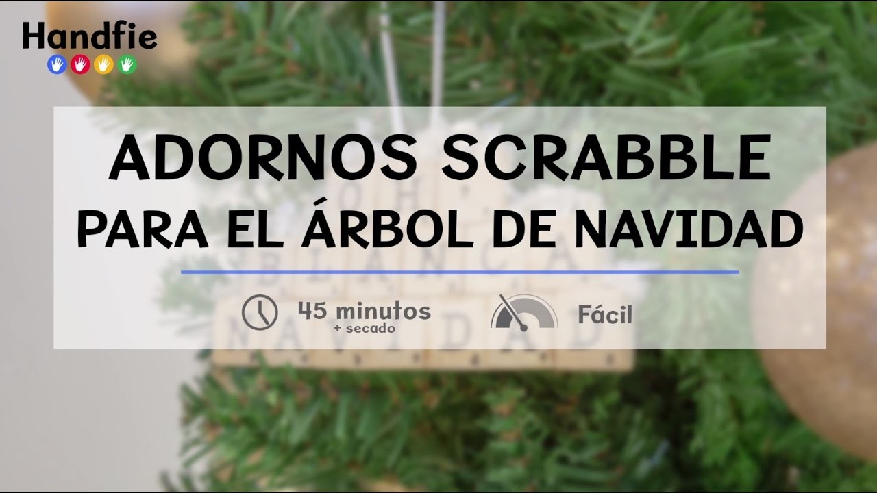 Cómo hacer adornos Scrabble para el árbol de Navidad· Handfie DIY