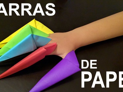 Cómo hacer garras de papel (colores)