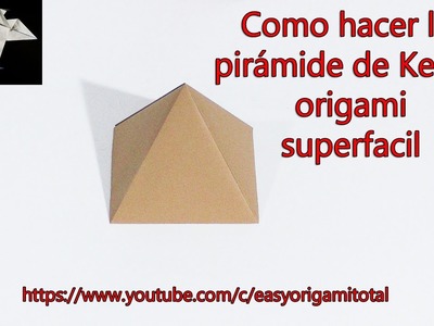 Como hacer la piramide de Keops origami superpacil