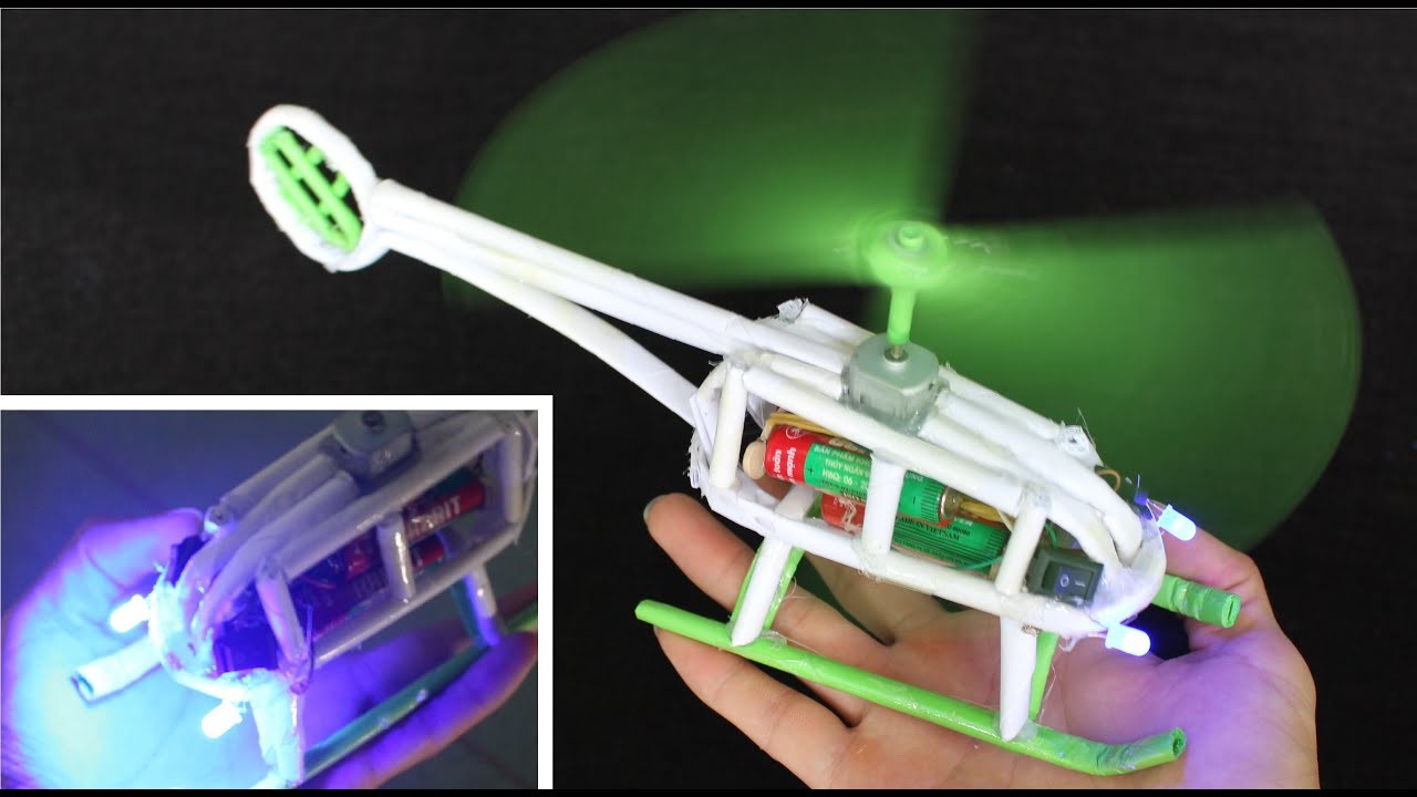 Cómo hacer un helicóptero de papel | helicóptero eléctrico