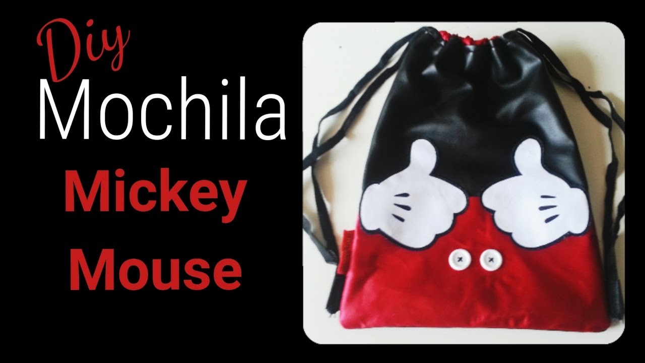 Como hacer una mochila Mickey Mouse