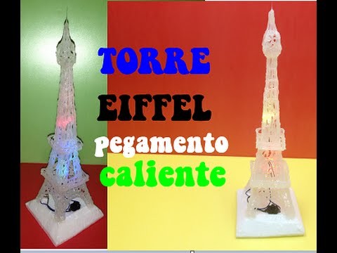 Cómo hacer una Torre Eiffel con pegamento caliente