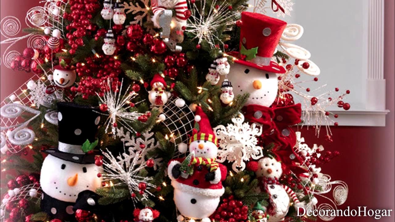 Decoración Árbol de Navidad color Rojo y Blanco