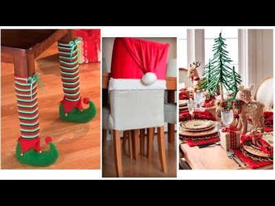 Ideas de Decoración de Navidad para Comedor- Sillas y Cocina.