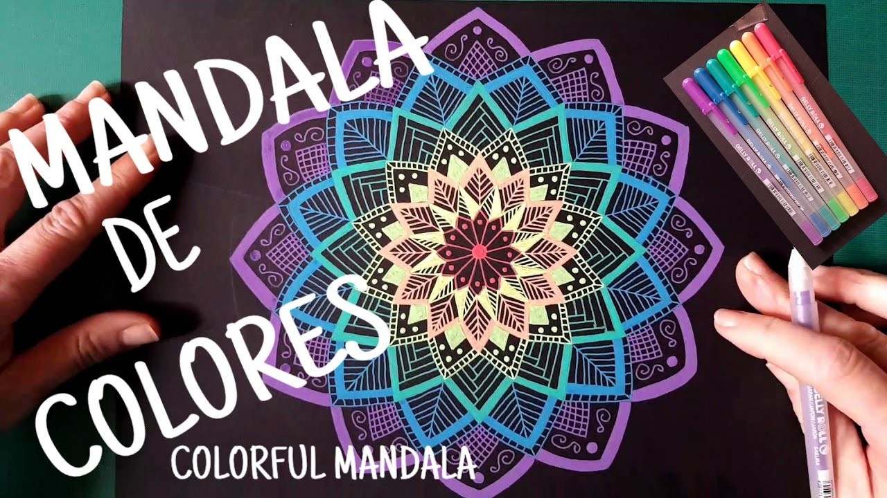 MANDALA DE COLORES -  MANDALA  RAINBOW  GELLY ROLL SAKURA MOONLIGHT