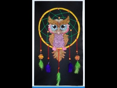 String art owl by jorge de la tierra