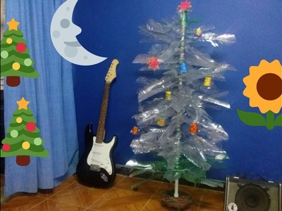 1 idea como hacer árbol de navidad con plástico reciclado