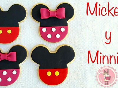 Como decorar galletas de Mickey y Minnie Mousse | Mi tarta preferida