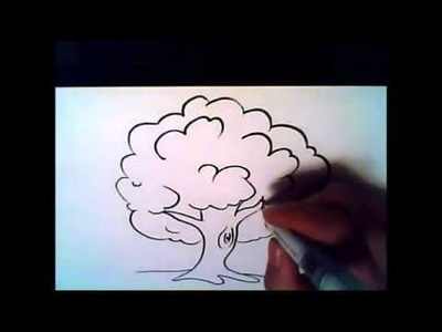 Como dibujar un arbol paso a paso | como dibujar un arbol