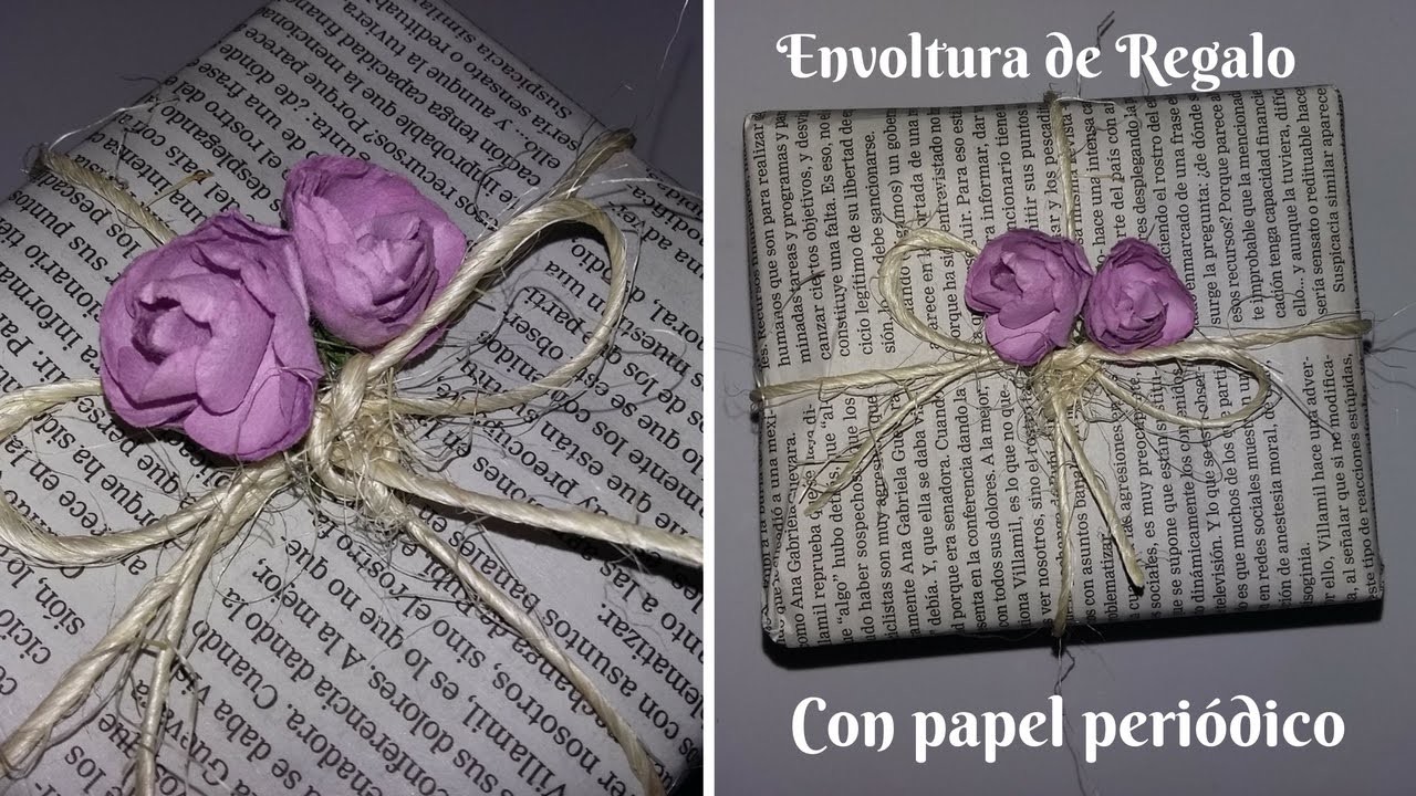 Cómo envolver un regalo con papel periódico
