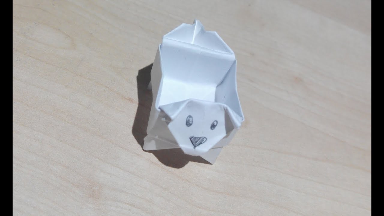 Como hacer una caja perro Origami3