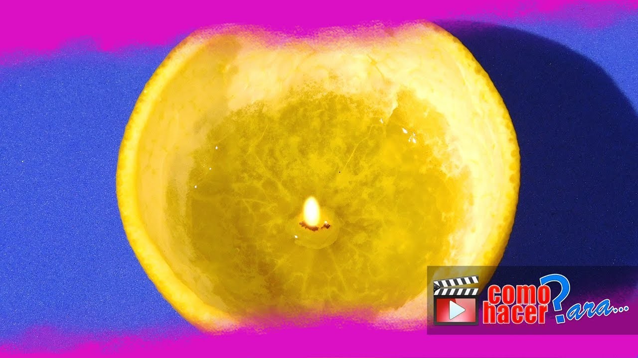 Cómo hacer una VELA CON CÁSCARA DE NARANJA