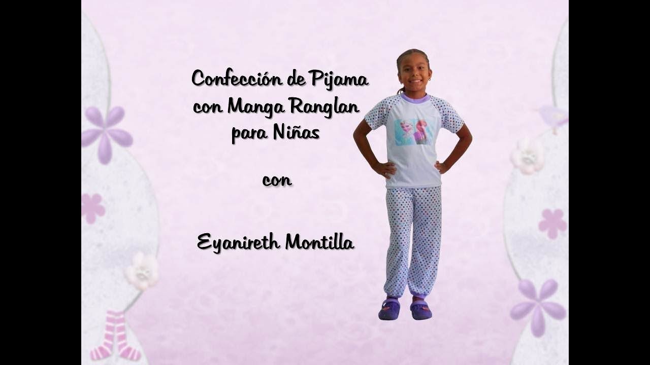 Confección de Pijama para niñas con manga Ranglan