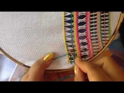 Deshilado con hilo # 4 con cony