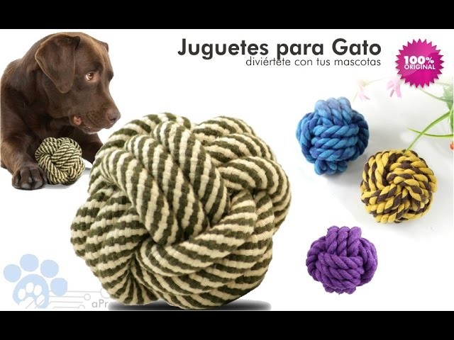 Juguete Bola en Lazo de algodón para Mascota - PreciosdeRemate