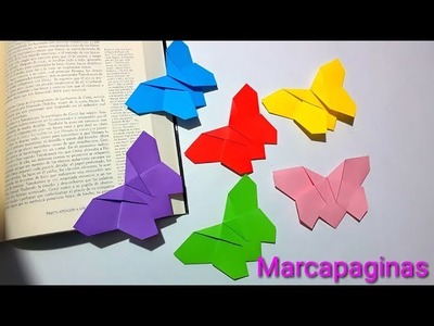 MARCAPAGINAS MARIPOSA origami ¡Facil de hacer! - DIY Manualidades