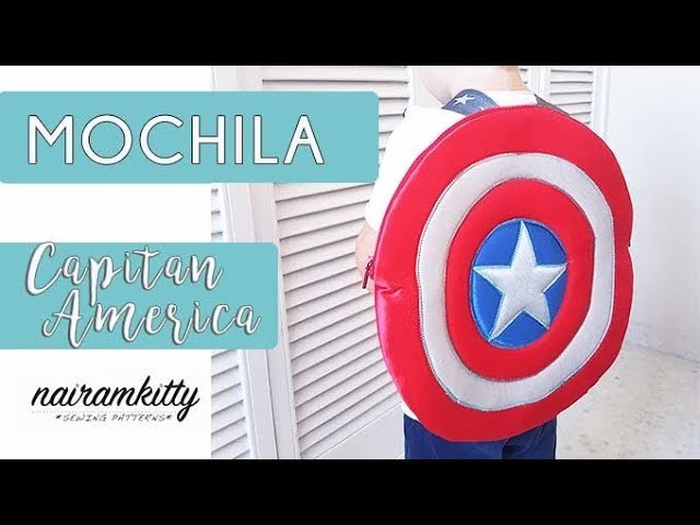 MOCHILA VUELTA AL COLE ESCUDO CAPITAN AMERICA